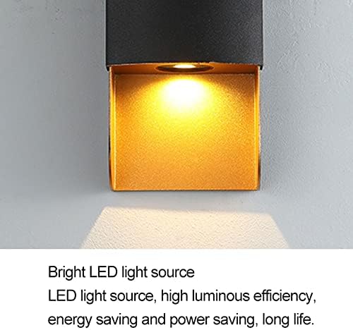 XLBHLH alüminyum LED yukarı ve aşağı açık duvar aplik ışık 10 W 3000 K sıcak ışık su geçirmez duvar lambası ev sundurma veranda