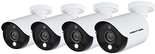 Gece Baykuşu Kablolu 5MP HD İç / Dış Mekan Eklenti Kameraları, Dahili Hareketle Etkinleştirilen Spot Işıkları, 100 ft. gece Görüşü,