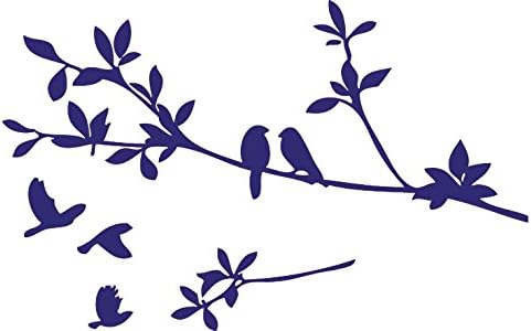 Kuşlar Uçan Ağaç Dalları Duvar Sticker Vinil Sanat Çıkartması Duvar Ev Dekor
