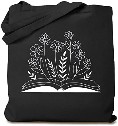 TSIIUO kadın Kitap Tuval Tote Çanta Komik Kitap Lover Hediye Kütüphane Okuyucu Kullanımlık Alışveriş Çantası Tuval Bakkal Çantası