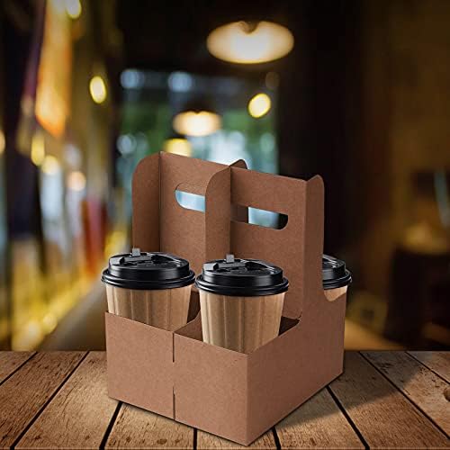30 ADET 2-Cup Kraft Kağıt İçecek Taşıyıcı Kolları ile İçecek ve Kahve için Tutar, Şeker için harika, Çerezler ve Küçük Hediyeler