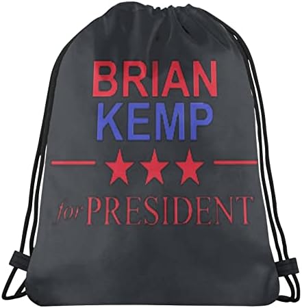 Brian Kemp İçin Başkan Siyasi Abd Jimnastikçi Baskı İpli Sırt Çantası, Sackpack Dize Çanta Su Dayanıklı Naylon Plaj Çantası İçin