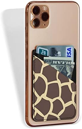 Zürafa Deri Cep Telefonu Cüzdanı, Kredi Kartı, kartvizit, Hemen Hemen Her Telefonla uyumlu cüzdan üzerinde sopa
