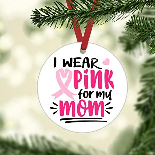 Ben Güçlüyüm Ben Bir Kurtulanım Noel Ağacı Süsleme Meme Kanseri Şerit Iyileşmek için Seramik Süs Noel Ağacı Süslemeleri Noel