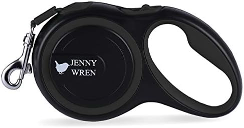 Jenny Wren Arapsaçı-Ücretsiz, Geri Çekilebilir Köpek Kurşun ile Anti-Kayma Kolu; Güçlü Naylon Bant / Şerit; Tek Elle Fren, Duraklatma,