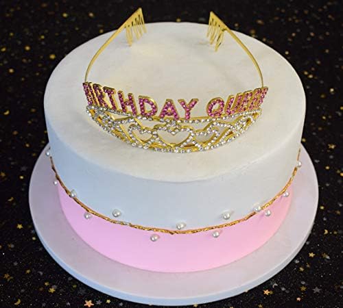 Kraliçe Doğum Günü Tiara ve Kanat Mutlu Doğum Günü Parti Malzemeleri Doğum Günü Kraliçe Mor Glitter Saten Kanat ve Kristal Tiara