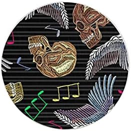 HUTEC İnsan Kafatası Kanatları Müzik Yuvarlak diyatomlu Toprak Coaster İçecekler Barlar için Uygun Sehpa Dekorasyon Ev veya Oturma
