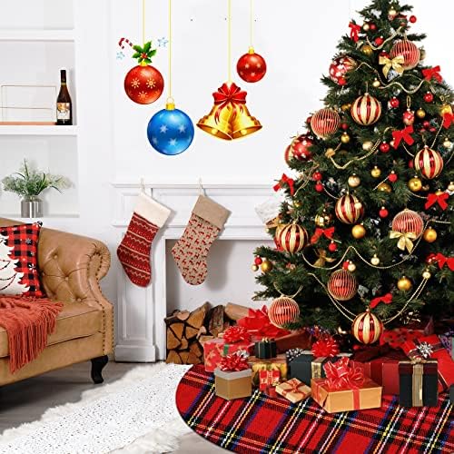 Buffalo Ekose Ağacı Etek-Noel Ağacı Etekler 48 İnç, Büyük Kırmızı Ağacı Etek için Buffalo Ekose Noel Süslemeleri ve Süsler