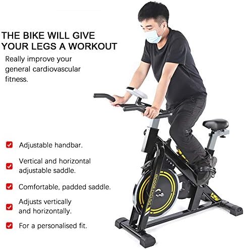 TANKE Spor Bisiklet-8 KG Çelik ABS Kapalı Egzersiz Bisikleti Dilsiz Volan Bisiklet Bisiklet Spor Eğitimi, Sarı