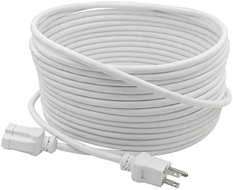 Prime Wire & Cable EC883627 35-Foot 16/3 SJTW Veranda ve Güverte Uzatma Kablosu, Beyaz, 2'li Paket