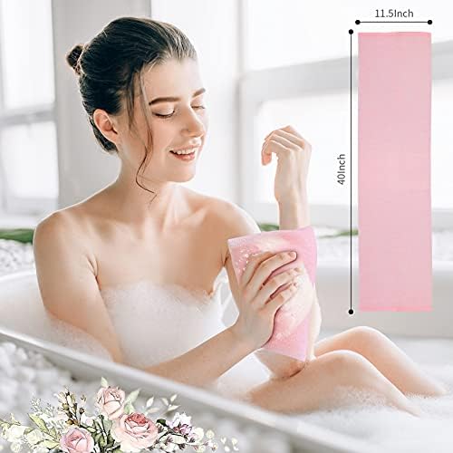 Yiclick Peeling Lif Havlu [3 Paket], Japon Naylon Peeling Banyo Yıkama Bezi için Vücut Pul Pul Dökülme, Kore Geri Scrubber Yıkama