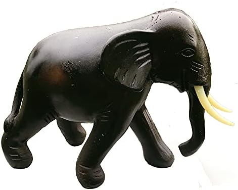 Gishima Iyi Şanslar Siyah Fil Figürleri Koleksiyon Fil Heykelleri Ev Dekor Hediye Fikri