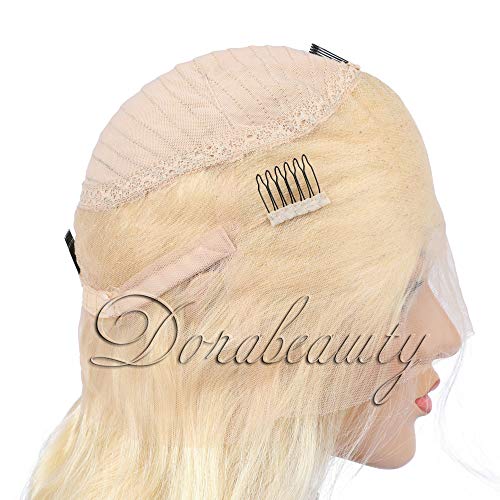 Dorabeauty Sarışın Dantel ön peruk İnsan Saç Siyah Kadınlar ıçin Brezilyalı Bakire Saç Peruk 613 Vücut Dalga 150 % Tam Yoğunluk