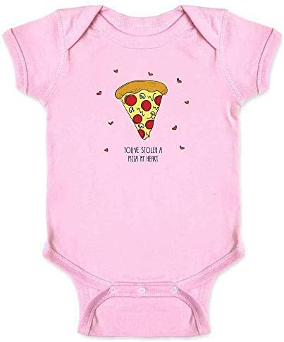 Bir Pizza Çaldın Kalbim Komik Grafik Bebek Erkek Bebek Kız Bodysuit