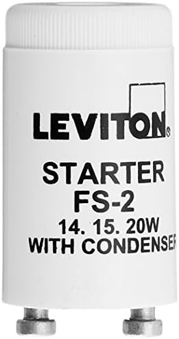 Leviton 12409 Floresan Lamba Marş, Beyaz (2 Paket)