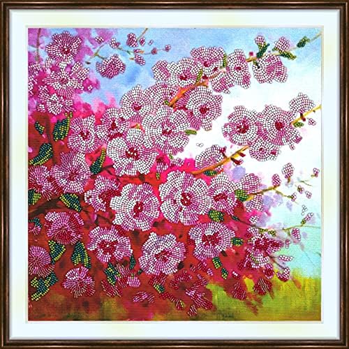 Boncuk Nakış kiti Sakura», Bitkiler ve Çiçekler, Boyut(cm)11. 8x11. 8(30x30)
