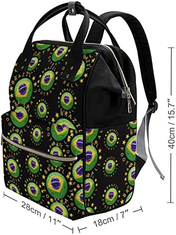 Brezilya Bayrağı Futbol Futbol Logo Baskılı Bebek Bezi çantası Bebek Bagpack Nappy Çantalar Su Geçirmez Seyahat omuzdan askili