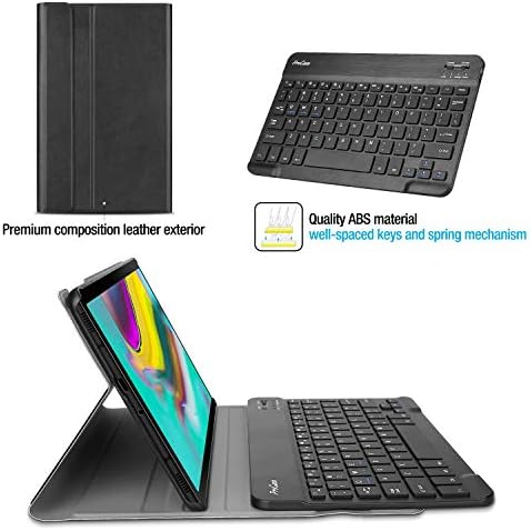ProCase Galaxy Tab S5e 2019 Klavye Kılıfı T720 T725 T727, İnce Kabuk Hafif Kapak Manyetik Olarak Çıkarılabilir Kablosuz Klavye