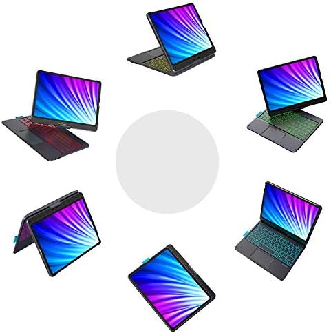 CHESONA Touchpad Klavye için iPad Pro 11 İnç 2021 / Hava 4( 10.9-inç), 7 Renk Arkadan Aydınlatmalı 360° Dönebilen, İnce Kapak