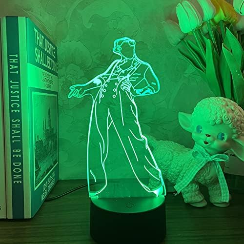 Harry Edward Stilleri 3D Şarkıcı Idol Gece Lambası Harry Stilleri lamba Hediye Hayranları için yatak odası dekoru ışık Led Sensörü