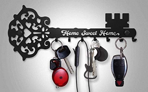 Duvara Montaj için Anahtarlık Sweet Home (7 Kancalı Raf) Dekoratif, Ön Kapı, Mutfak veya Garaj | Mağaza Evi, İş, Araba, Araç