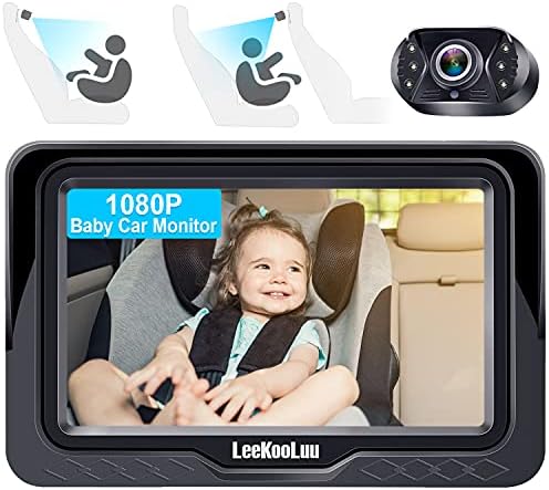 Bebek Araba Ayna, HD 1080 P bebek kamera monitörü için Araba Arka Koltuk Tam Görünüm Bebek ile 4.3 Ekran Canlı Resim Sağlamak,