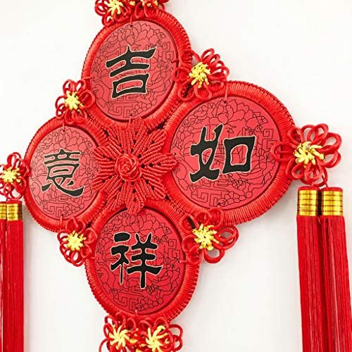 xuejaunshop Çince Knot Çin Bahar Festivali Ev Dekor Püskül Kırmızı Çin Yıl Süslemeleri Iyi Şanslar Asılı Kolye Ev Restoran Dekorasyon