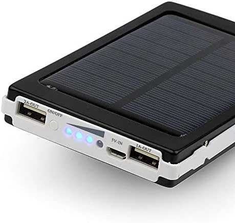 Cep Telefonu 80000mAh için Çift USB Taşınabilir Solar Şarj Cihazı Güç Bankası (Siyah)