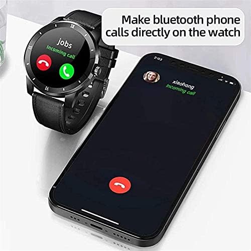 Erkekler ve Kadınlar için Smartwatch IP68 Su Geçirmez 256M Müzik Çalar Monitörü Bluetooth Çağrı Akıllı Saat-Siyah