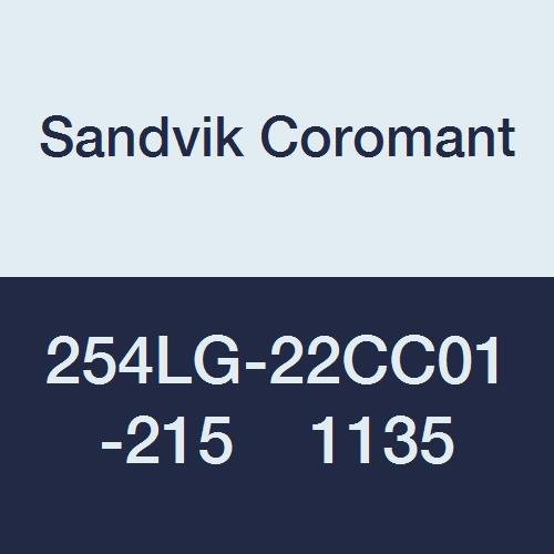Sandvik Coromant, 254LG-22CC01-215 1135, Kanal Açma için CoroThread 266 Kesici Uç, Karbür, Üçgen, Sol El Kesimi, 1135 Kalite,