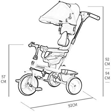 Bebek Arabası 4 in 1 Bisiklet Üç Tekerlekli Bisiklet 1-3-6 Yaşındaki Çocuk Bisiklet Koltuğu Döndürülebilir Güvenlik Çit Tasarımı