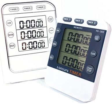 PRETYZOOM 3 adet 3 Satır Ekran Kronometre Dijital Zamanlayıcı LCD Kronometre Spor Elektronik Zamanlayıcı Geri Sayım sayacı Chronograph