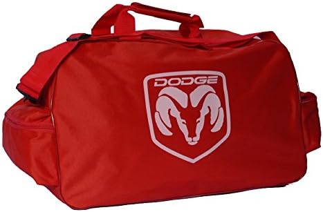 Dodge Kırmızı Logo Duffle Seyahat Spor Spor Çantası Sırt Çantası