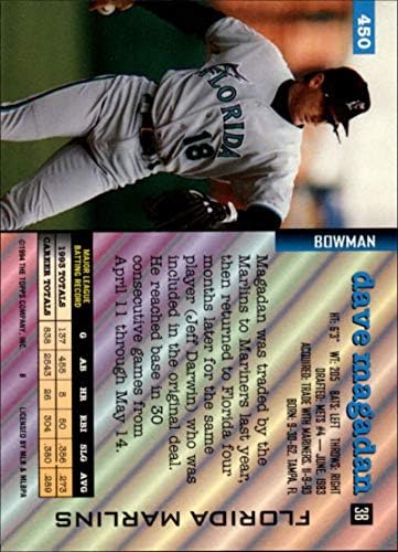 1994 Bowman 450 Dave Magadan Florida Marlins Major league Baseball Beyzbol Kartı NM-MT