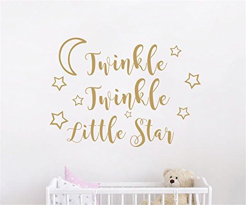 Twinkle Twinkle Little Star Duvar Çıkartması Sanat Vinil Sticker Çocuklar ıçin Erkek Bebek Kız Odası Dekorasyon Kreş Yatak Odası