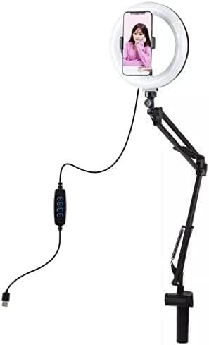 Rcsınway 6 İnç halka ışık braketi Seti 20 Cm Katlanabilir Depolama 360 Derece Konsol Çerçeve Ark Yüzey Canlı Selfie dolgu ışığı