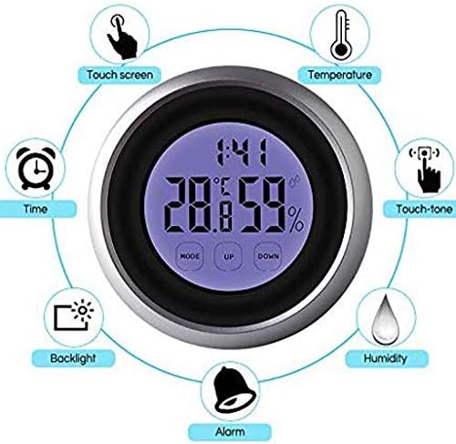 GYZX Mini Pratik Dijital Kapalı Dairesel Termometre Higrometre Sıcaklık ve Nem Dairesel Higrometre, oda LCD Ekran