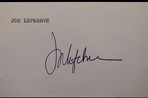 Joe Lefebvre Padres Phillies Yankees İmzalı 3x5 İmzalı İndeks Kartı JSA 17D-MLB Kesim İmzaları