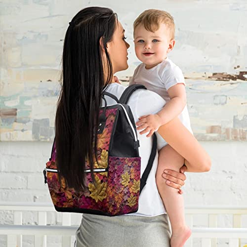 Maple Leaves Bezi Bez Çantalar Mumya Sırt Çantası Büyük Kapasiteli Nappy Çanta Hemşirelik Seyahat Çantası Bebek Bakımı için