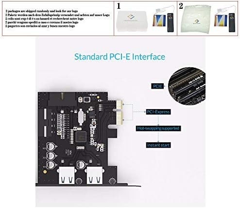 huıcouldtool PVU3 - 2O2I Masaüstü 2 Port ile VLI yonga seti USB3.0 PCI ekspres Kart USB3. 0 HUB Denetleyici Adaptör Kartı ile