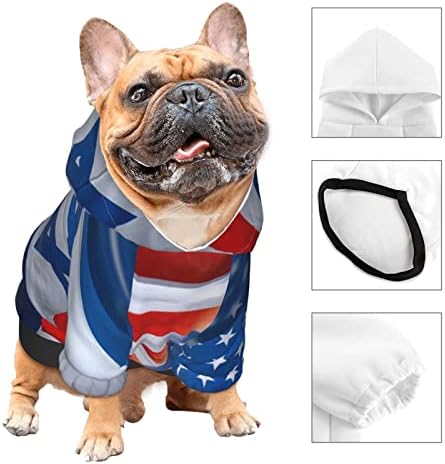 HIFENli İsrail Bayrağı ve Amerikan Bayrağı Evcil Hoodies Pet Giysi Sıcak Pet Pijama Köpek Ceket