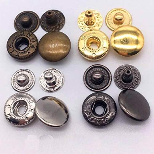 HONGTAİ 50 takım / paket 10mm 12.5 mm 15mm Mix Renkler Metal Basın Çiviler Dikiş Düğmesi Yapış Düğmeler Bağlantı Elemanları Dikiş