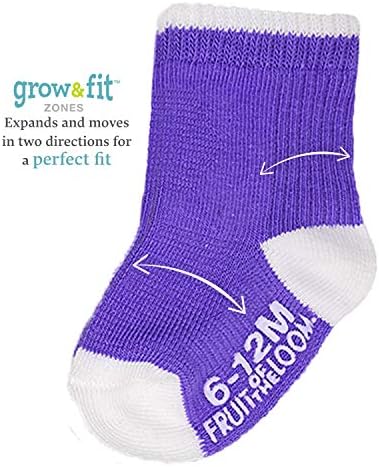 Tezgahın Meyvesi Bebek 14'lü Paket Grow & Fit Esnek Bölgeler Pamuklu Streç Çoraplar-Unisex, Kızlar, Erkekler
