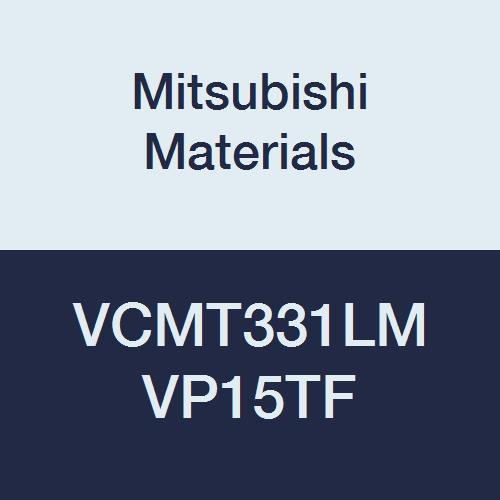 Mitsubishi Materials VCMT331LM VP15TF Delikli Karbür VC Tipi Pozitif Tornalama Ucu, Dengesiz Kesim, Kaplamalı, Eşkenar Dörtgen