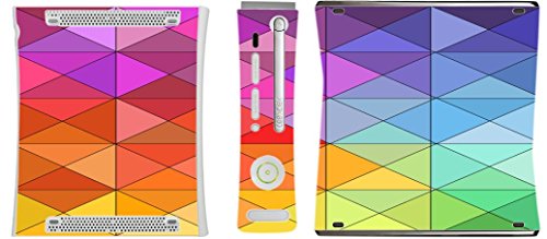 Xbox 360 için Debbie'nin Tasarımları tarafından Eğlenceli Renkli Üçgenler Vinil Decal Sticker Cilt