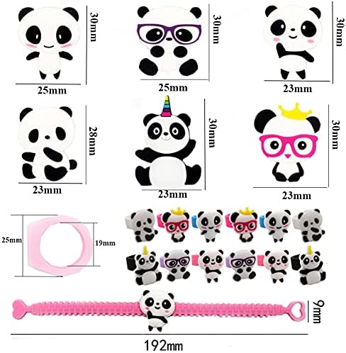108 Pcs Panda Parti Malzemeleri Iyilik Panda Anahtarlıklar Yüzükler Bilezikler Panda Balon Bantlar Goodie Çanta Çıkartmalar Oyuncaklar