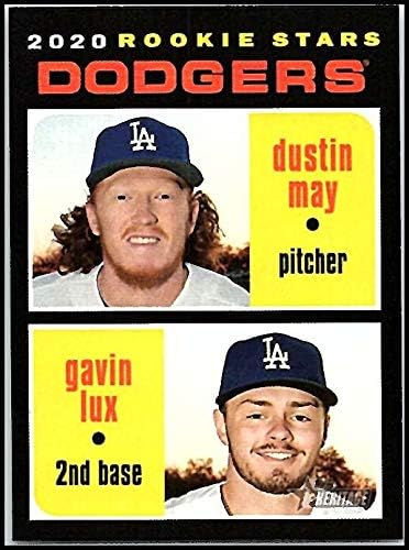 2020 Topps Miras Beyzbol 188 Gavin Lux / Dustin Mayıs RC Çaylak Los Angeles Dodgers Resmi MLB Ticaret Kartı