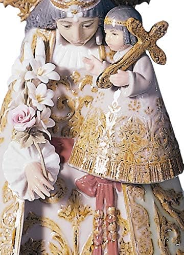 LLADRÓ Terkedilmiş Meryem Ana Heykelciği. Numaralı Baskı. Terkedilmiş Figürün Porselen Our Lady.