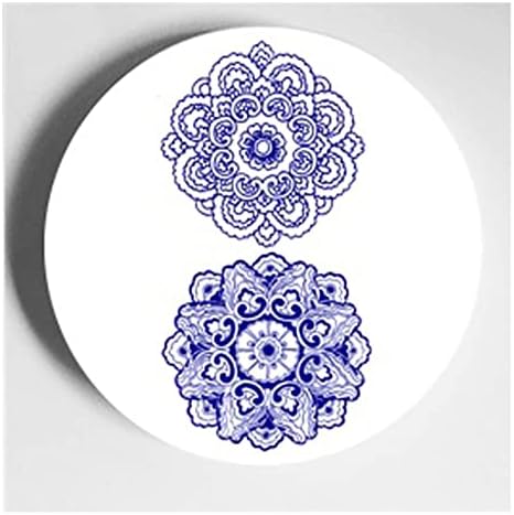JONJUMP 25.5 cm Mavi ve Beyaz Porselen Duvar Plaka Klasik Çiçek ve Kuş Desen Dekoratif Plaka Dekoratif Sanat Plaka