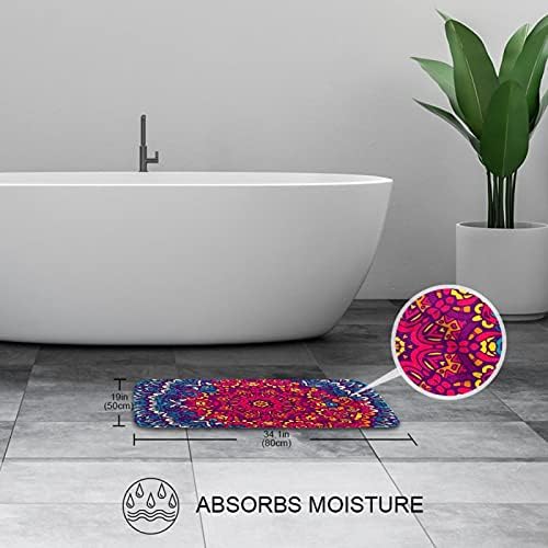 Soyut Etnik Renkli Mandala.jpg Duş Perdesi Su Geçirmez Polyester Kumaş Kancalı ffor Banyo Dekoru, Makinede Yıkanabilir